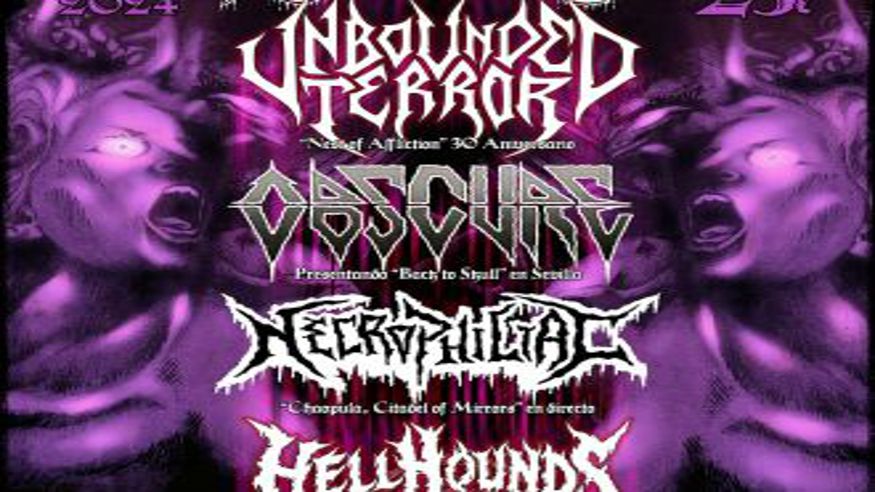 Avulsed + Unbounded Terror + Obscure + Necrophiliac + Hellhounds Imagen de portada