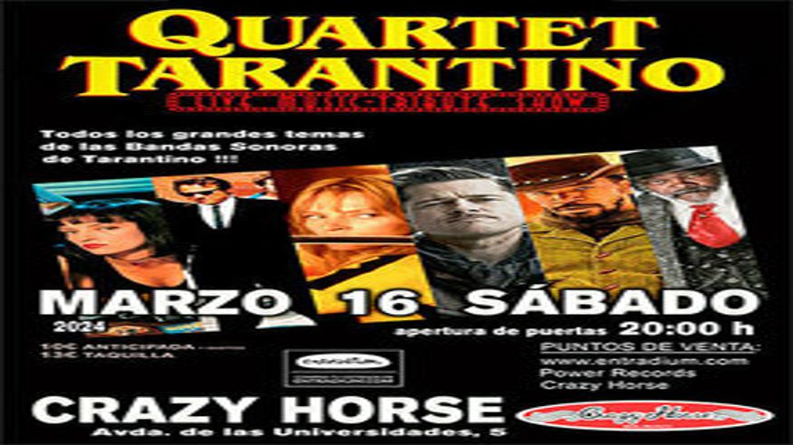 Cultura / Arte - Música / Conciertos - Música / Baile / Noche -  QUARTET TARANTINO EN CRAZY HORSE - SAN VICENTE DE BARAKALDO