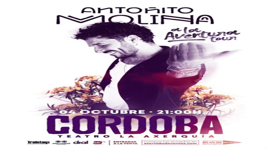Música / Conciertos - Noche / Espectáculos - Pop, rock e indie -  ANTOÑITO MOLINA La Aventura - CORDOBA